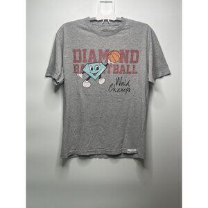 Diamond Supply Co World Champs Basketball Mens Gray T Shirt Size L